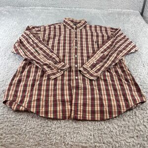 Ralph Lauren Big Shirt Plaid Button Down Long Sleeve Cotton Men's L